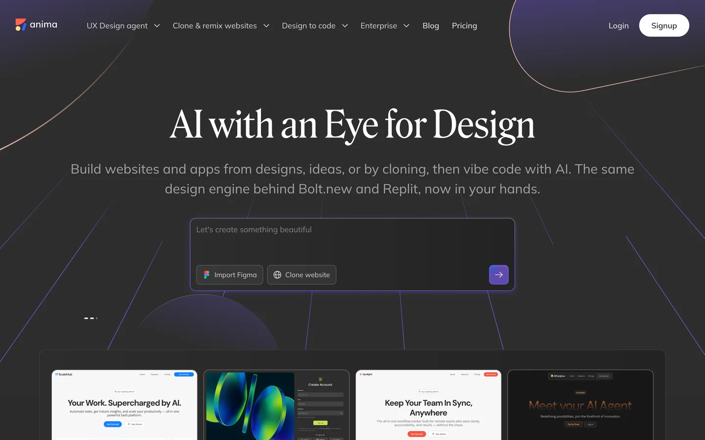 Anima homepage