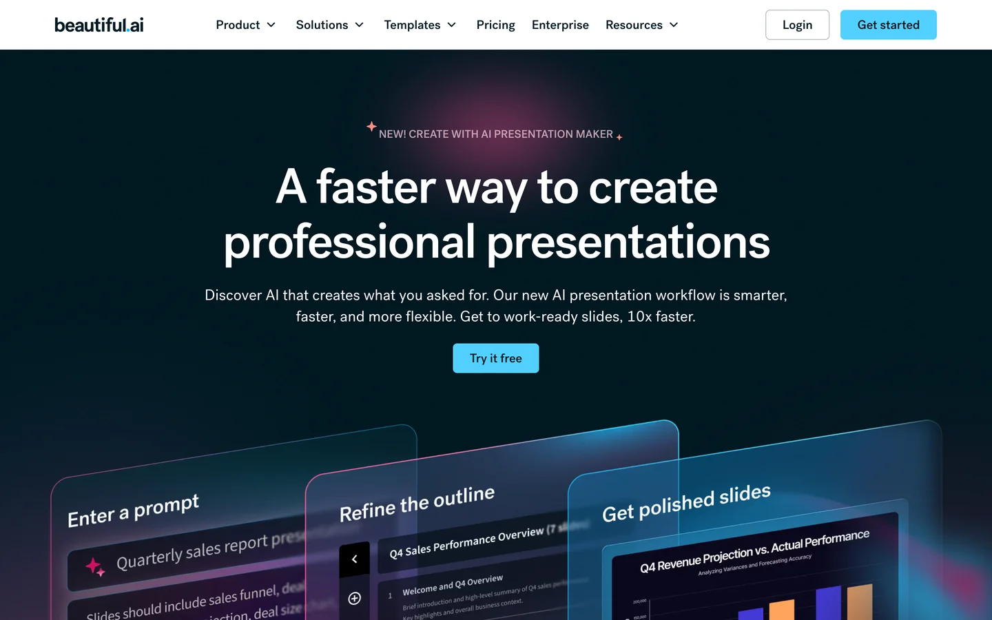 Beautiful.ai homepage