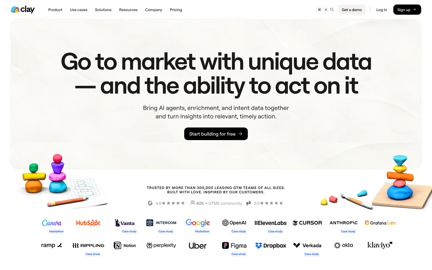 Clay homepage