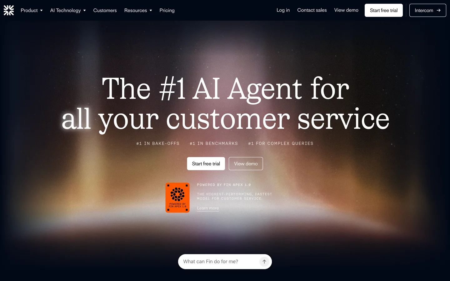 Fin homepage