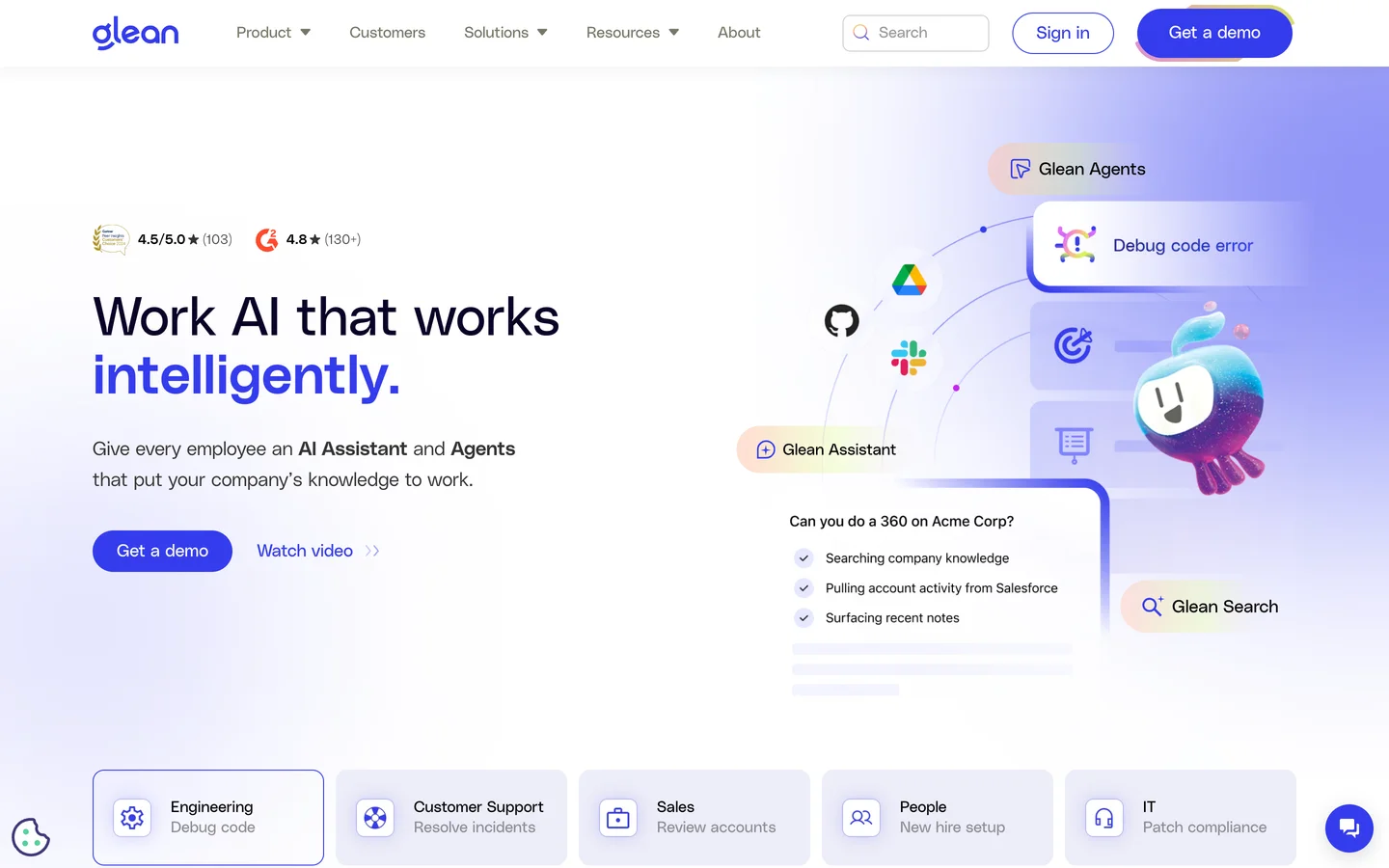 Glean homepage