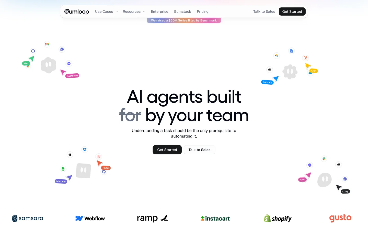Gumloop homepage