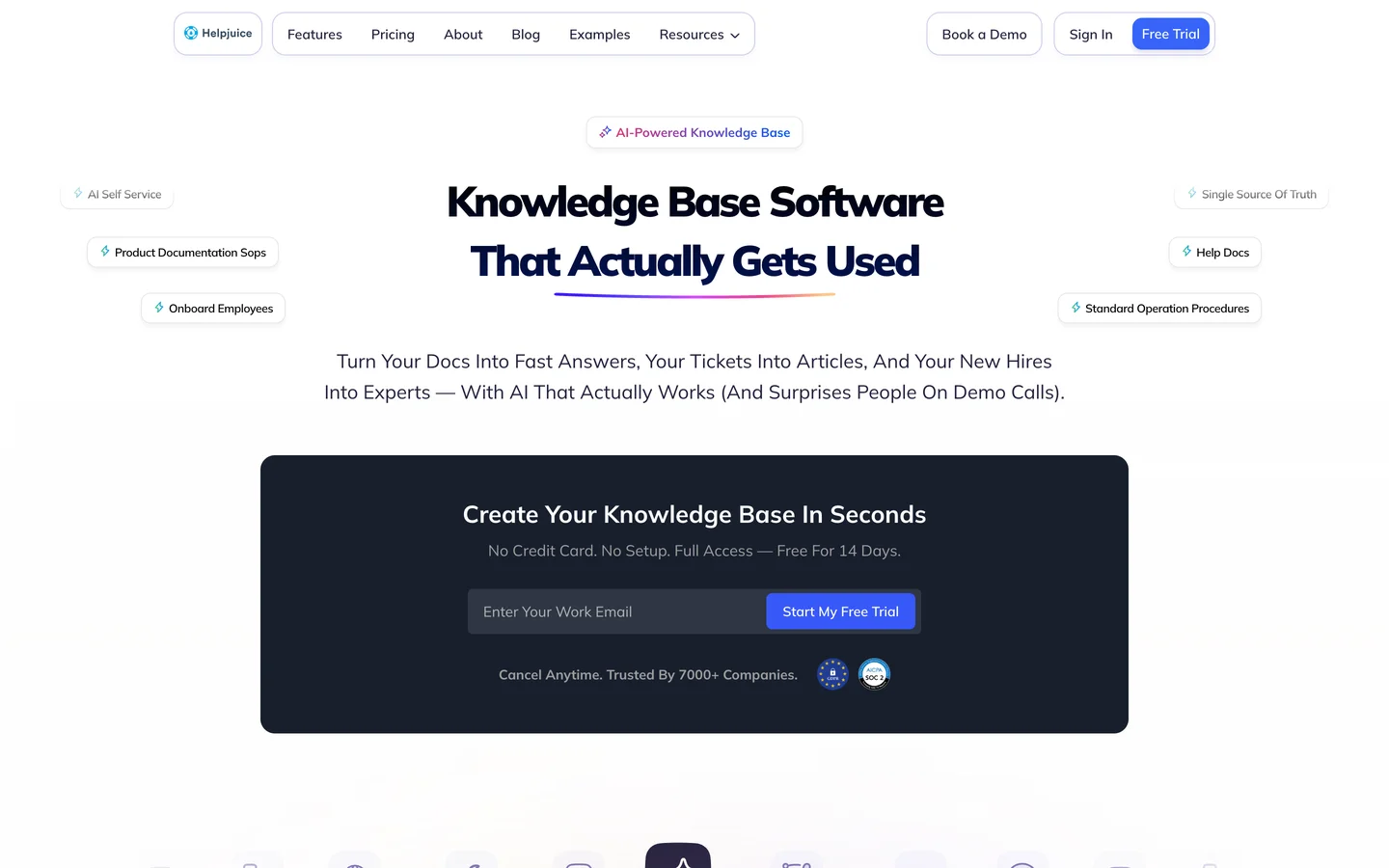 Helpjuice homepage