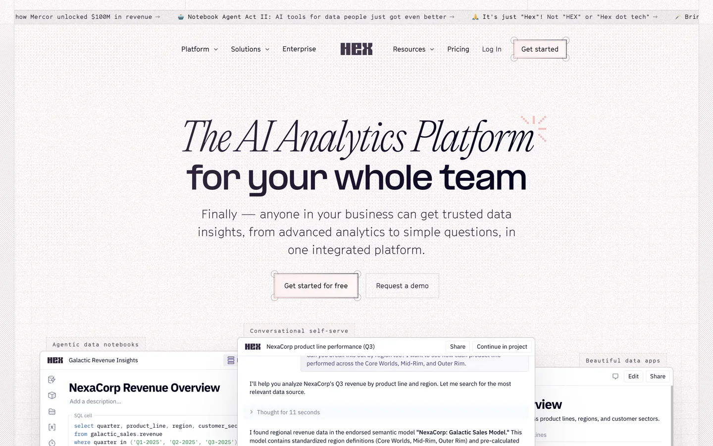Hex homepage
