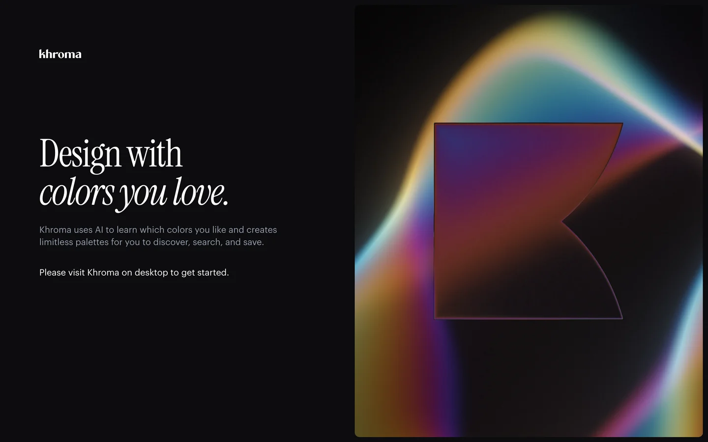 Khroma homepage