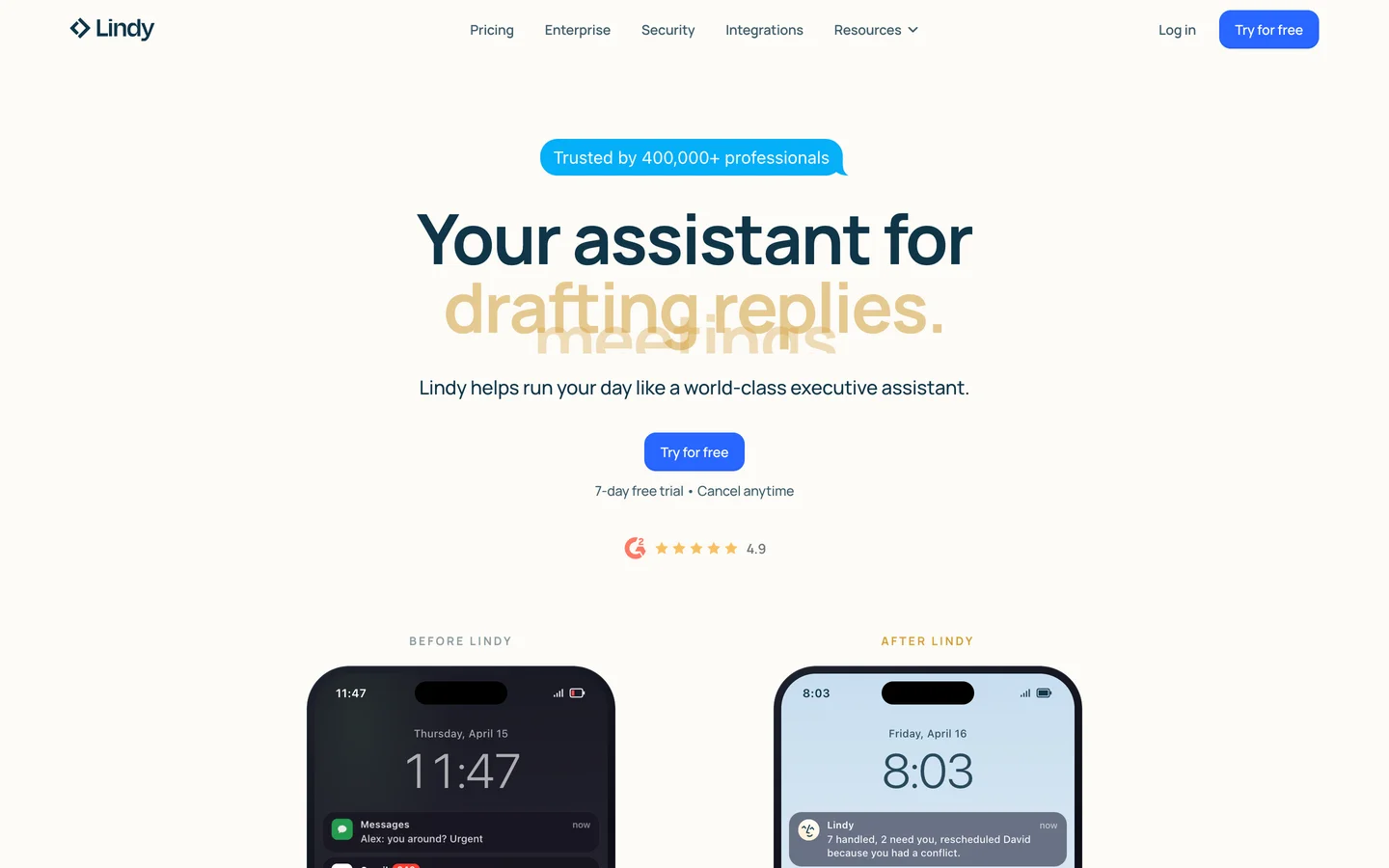 Lindy homepage