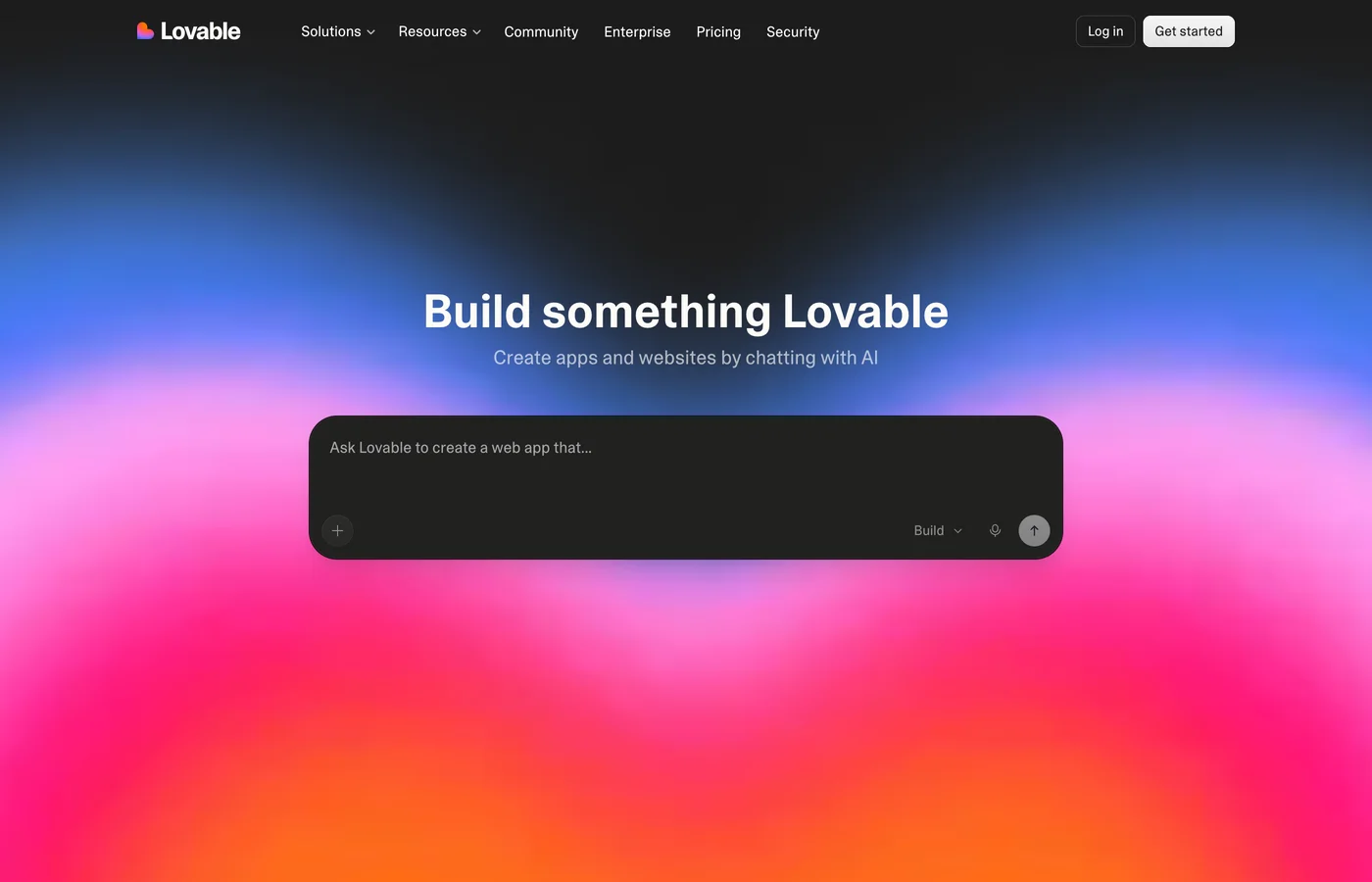 Lovable homepage