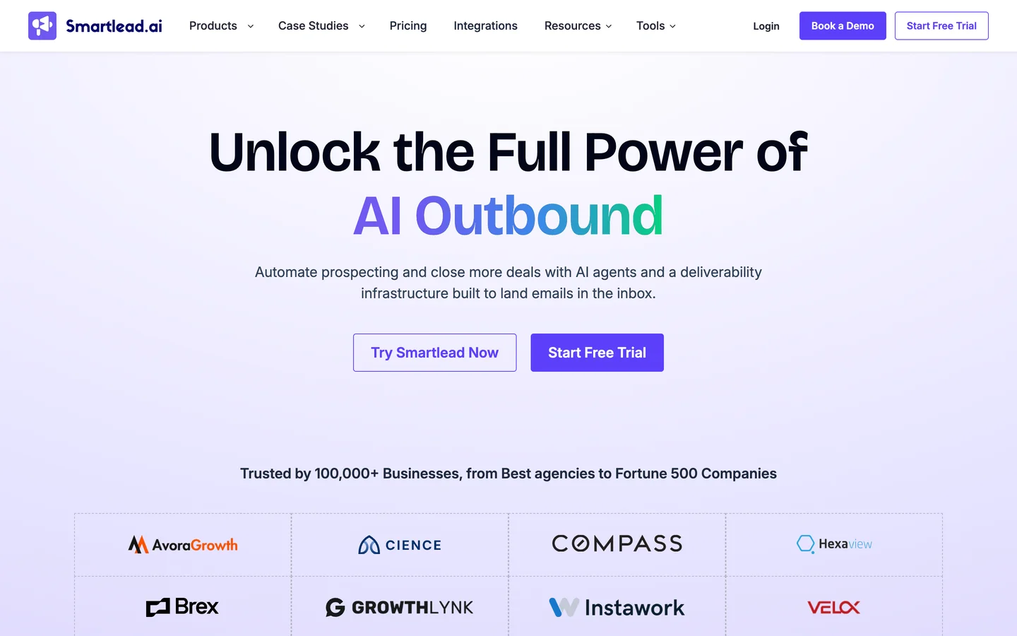 Smartlead homepage