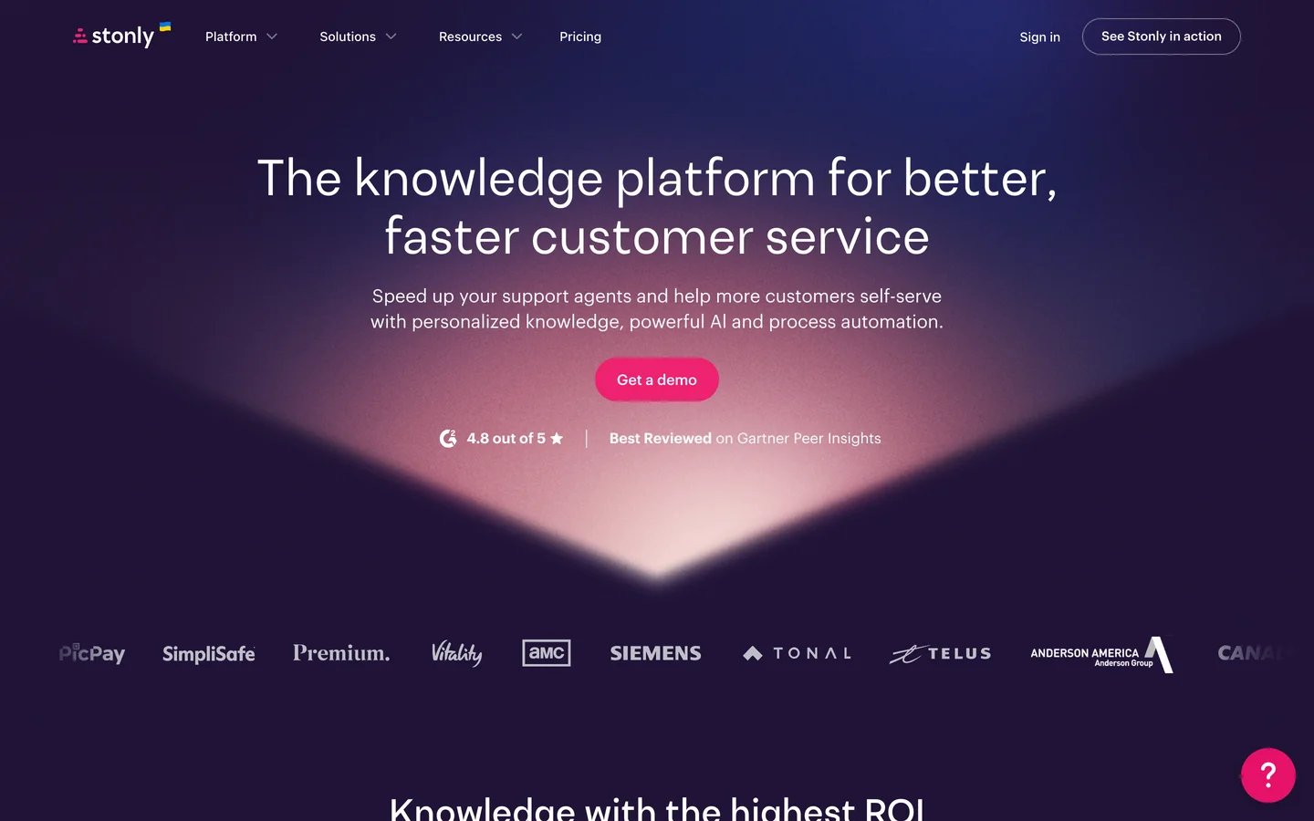 Stonly homepage